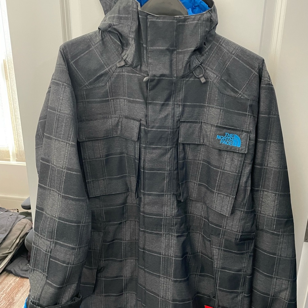 The North Face Men's Gray Checkered Ski Jacket